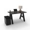 We'Re It A-Frame Writing Desk W/ Storage, 24 in D X 30 in H, 48 in W X Laminate, Espresso Top; Black Frame AF4824-PED-ESP - alternate 2